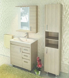 Зеркало-шкаф Comforty Марио-75 00003121624CF сосна лоредо