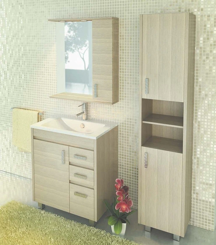 Зеркало-шкаф Comforty Марио-75 00003121624CF сосна лоредо