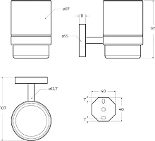 Стакан Cezares Relax RELAX-TUMS-01 хром