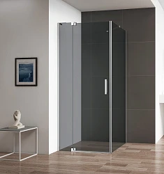 Душевой уголок Cezares Slider 90x99,5см SLIDER-AH-1-100-80/90-GRIGIO-Cr профиль хром, стекло серое