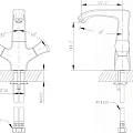 Смеситель для раковины Bravat Whirlpool F178112C хром