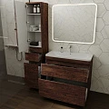 Тумба с раковиной Style Line Атлантика 90 напольная, старое дерево