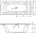 Акриловая ванна Riho Linares 160x75 Plug & Play B140008005 левая, белая глянцевая