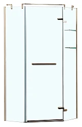 Душевой уголок Azario Montreal 100х100см AZ-NWG3231 1000 R GOLD профиль золото, стекло прозрачное
