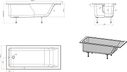 Ванна из искусственного камня Астра-Форм Нейт 180x80 белая глянцевая