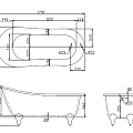 Акриловая ванна BelBagno 170x76x81 BB06-170 белая глянцевая