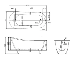 Акриловая ванна BelBagno 170x76x81 BB06-170 белая глянцевая