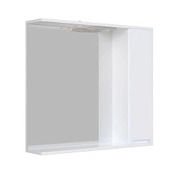 Зеркальный шкаф подвесной SanStar Модена 80 для ванной комнаты белый