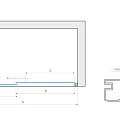 Душевая дверь в нишу Vegas Glass ZP NOVO 130 02M 02 профиль черный матовый, стекло шиншилла