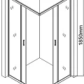 Душевой уголок Aquanet SE-800S 80x80см 270064 профиль хром, стекло прозрачное