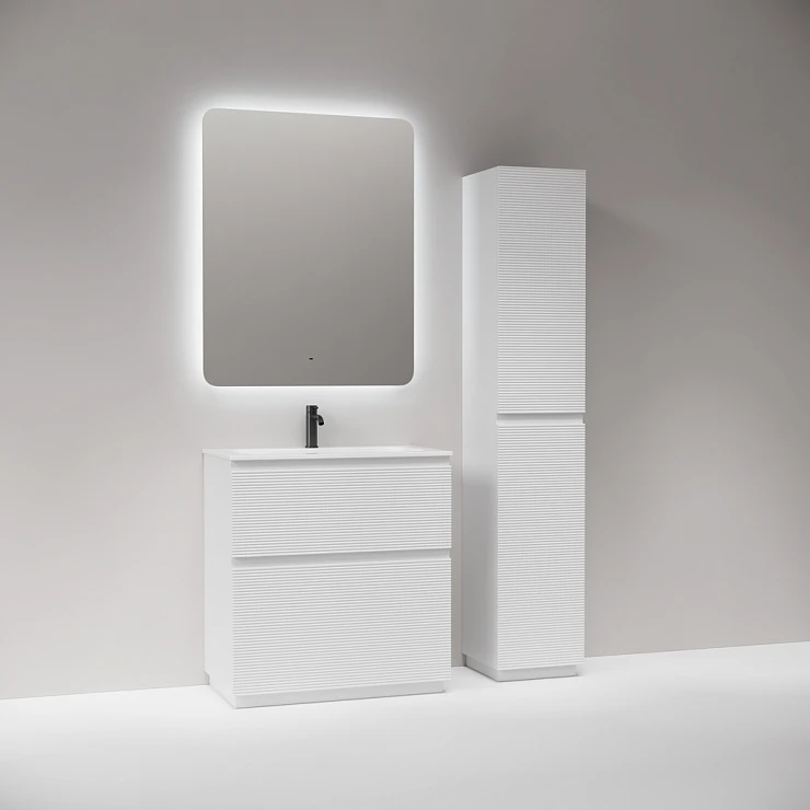Тумба с раковиной Sancos Folk Floor 80 напольная, Bianco