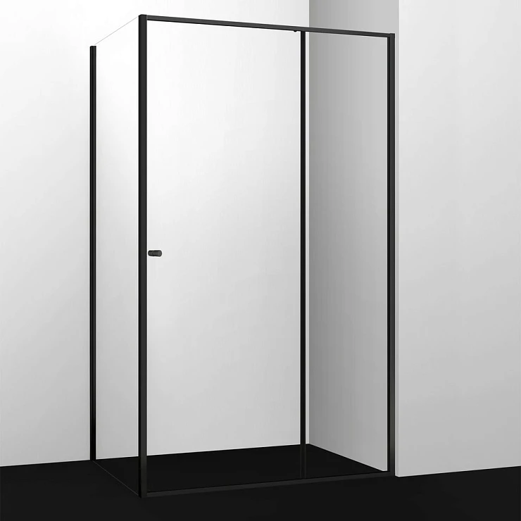Душевой уголок Wasserkraft Dill 100x80см 61S17 профиль черный матовый, стекло прозрачное