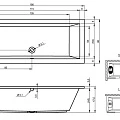 Акриловая ванна Riho Lusso 190x80 B015001005 без опоры, белая глянцевая
