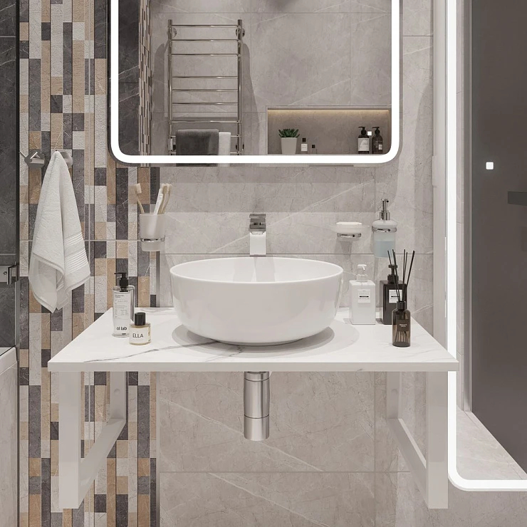 Раковина встраиваемая Belbagno Marino-Cer 90см BB-0323-90-LVB белая