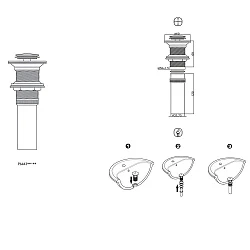 Донный клапан Bravat P6443BW-ENG черный