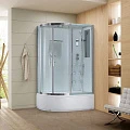 Душевая кабина Black & White Galaxy 120х80см 550712R профиль хром, стекло прозрачное