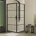 Душевой уголок Bravat Blackline 90x90см BS090.2115B профиль черный, стекло прозрачное