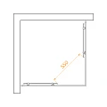 Душевой уголок RGW PA-030 100x100 см 350803000-21 профиль хром, стекло матовое-сатинат