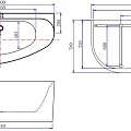 Акриловая ванна Allen Brau Priority 5 В 160x78 2.31005.21B белый матовый