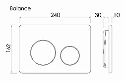Система инсталляции для унитазов Ceramica Nova Balance CN121001MB с кнопкой черной матовой