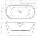 Акриловая ванна ABBER 150x80 AB9203-1.5 белая глянцевая