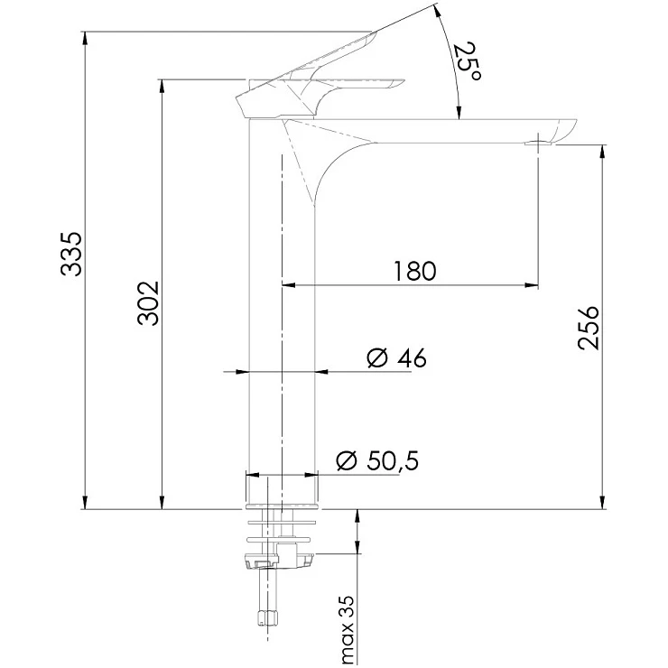 Смеситель для раковины Remer Infinity I11L хром