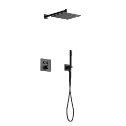 Душевой комплект Sancos Linn SC9022MB с термостатом, черный матовый