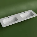 Раковина двойная встраиваемая Ceramica Nova Grace 140 см CN7022 белая глянцевая