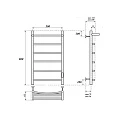 Полотенцесушитель электрический Bonna Hestia 800x500 BNP-EV4CP-dt8050Ch хром