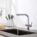Смеситель для кухни Aquatek Европа AQ1385CR с краном для питьевой воды, хром