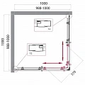 Душевой уголок BelBagno Uno 100х100см UNO-195-A-2-100-C-Cr профиль хром, стекло прозрачное
