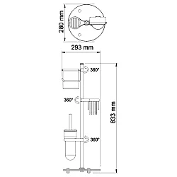 Стойка Wasserkraft K-1256 хром
