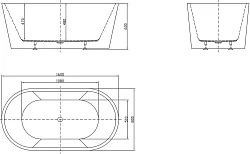 Акриловая ванна BelBagno 160x80 BB202-1600-800 белая глянцевая