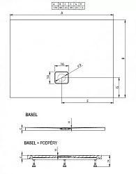 Душевой поддон Riho Basel 80х170см D005015005 белый