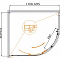 Душевой уголок Cezares Molveno 120x90см MOLVENO-RH-1-120/90-P-Cr профиль хром, стекло рифленое