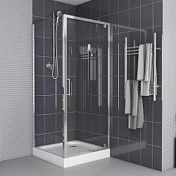 Душевой уголок Bravat Drop 90x90см BS090.2110 профиль хром, стекло прозрачное