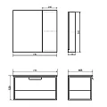 Тумба с раковиной Comforty Бонн 75 00-00001948CF дуб дымчатый