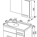 Мебель для ванной Aquanet Данте 85 L белый 1 навесной шкафчик