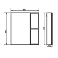 Зеркало-шкаф Comforty Осло 60 00-00006490CF бетон светлый