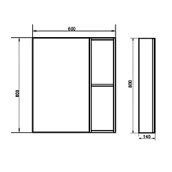 Зеркало-шкаф Comforty Осло 60 00-00006490CF бетон светлый