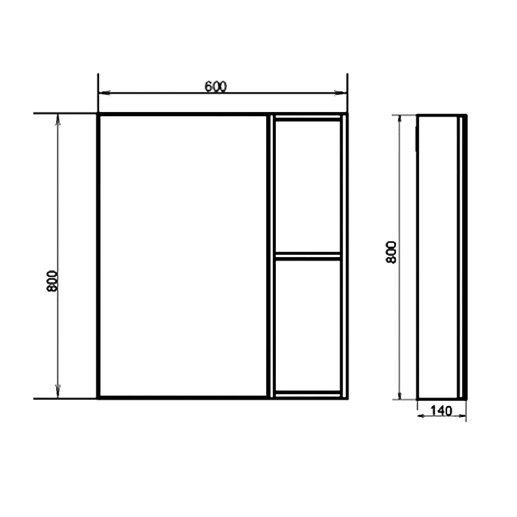 Зеркало-шкаф Comforty Осло 60 00-00006490CF бетон светлый