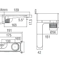 Смеситель для раковины ARROW ARM12868CP с внутренней частью, хром