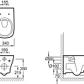 Комплект Jacob Delafon Struktura E21750RU-00 кнопка черная