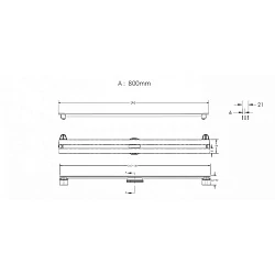Душевой лоток Berges Super Slim 80 095154 черный матовый