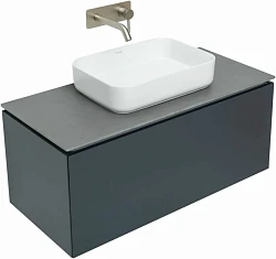 Тумба с раковиной Allen Brau Infinity 100 с графитовой столешницей, антрацит м