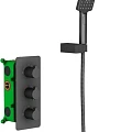 Душевой комплект Timo Petruma SX-5149/03SM с внутренней частью, черный