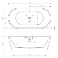 Акриловая ванна ABBER 160x80 AB9203-1.6 белая глянцевая