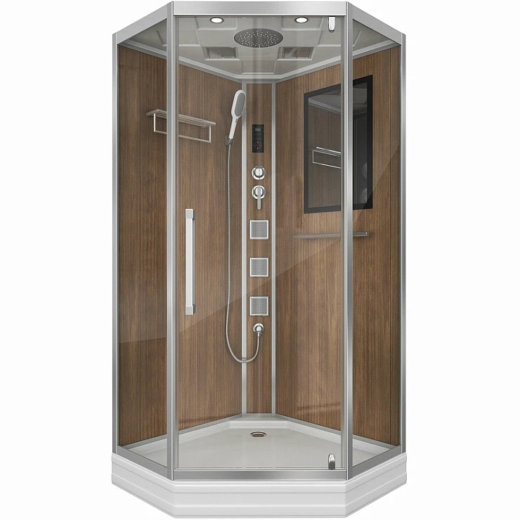 Душевая кабина Niagara Luxe 100x100см NGL-7717WD профиль серебро