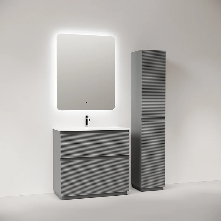 Тумба под раковину Sancos Folk Floor 90 FL90FES напольная, Ergraut soft