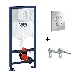 Система инсталляции для унитазов Grohe Rapid SL 38721001 3в1 с кнопкой хром
